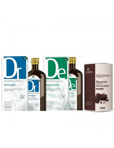 Kit Dieta Zero Bevanda al Cacao + Drenaggio + Depurazione