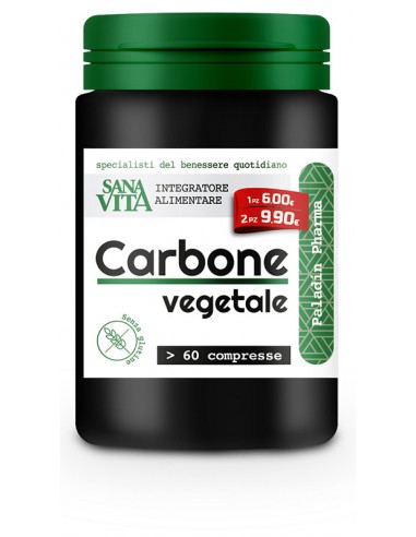 Sanavita Carbone Vegetale - 60 Compresse