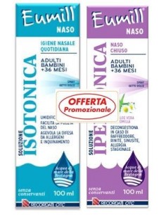 Eumill Naso Bipack Spray Soluzione Isotonica + Ipertonica