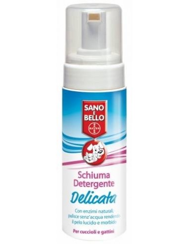 Schiuma detergente delicata per cuccioli Sano e Bello Bayer - 150 ml