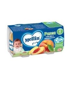 Omogeneizzato al gusto pesca e mela Mellin