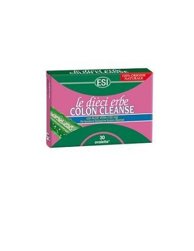Le dieci erbe Colon cleanse con Aloe vera Esi - 30 ovalette