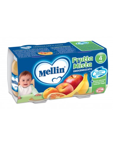 Omogeneizzato alla frutta mista Mellin 4M+ - 2 vasetti