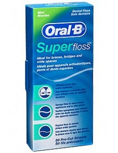 Fili interdentali Super Floss Oral B - 50 pezzi