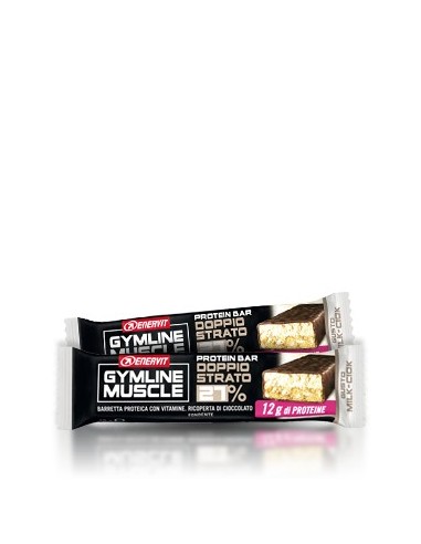 Protein bar 27% Enervit Gymline Muscle doppio strato milk-ciock