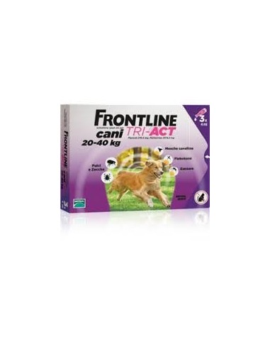 Frontline Tri-Act da 20 a 40 kg - 3 pipette