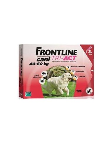 Frontline Tri-Act da 40 a 60 kg - 3 pipette