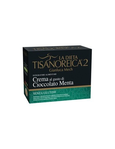 Crema Tisanoreica 2 al gusto di Cioccolato e Menta - 4 buste