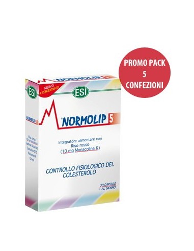 Cinque Confezioni di Normolip 5 Esi da 30 capsule