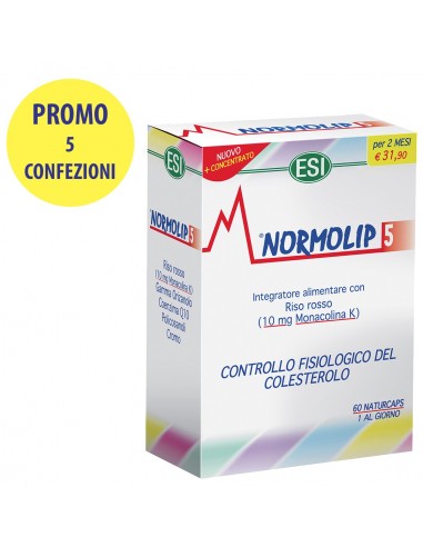 Cinque Confezioni di Normolip 5 Esi da 60 capsule