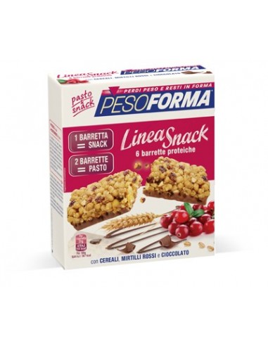 Linea Snack Mirtilli Rossi Pesoforma - 6 barrette
