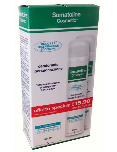 Deodorante Somatoline Cosmetic Ipersudorazione Spray Doppia Confezione Promo