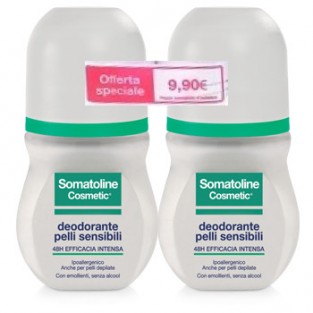 Promozione Somatoline: Doppia confezione di Deodorante roll-on per Pelli Sensibili