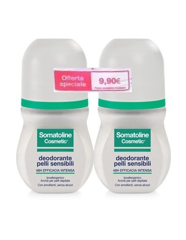 Promozione Somatoline: Doppia confezione di Deodorante roll-on per Pelli Sensibili