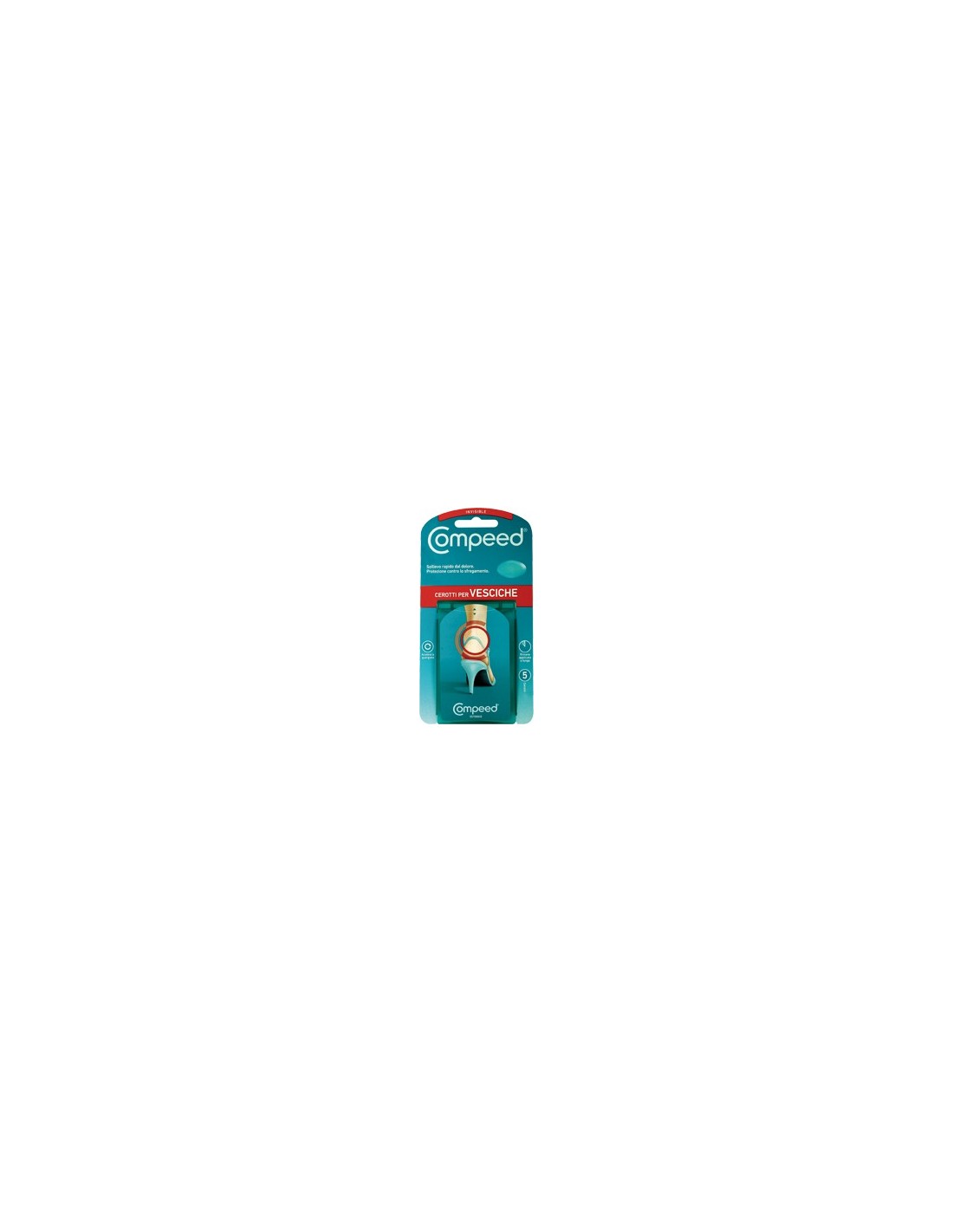 Compeed Cerotti Per Vesciche Tallone – 12 Pezzi, Idrocolloidali, Trasparenti, 4,2x6,8 Cm