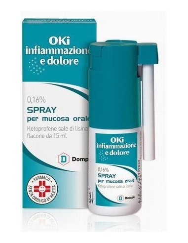 Oki Infiammazione e Dolore Spray per Mucosa Orale - 15 ml