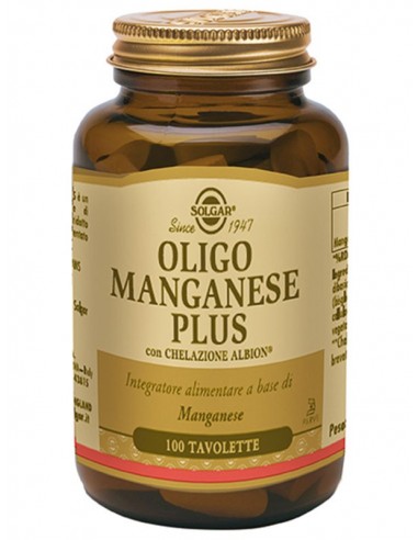 Oligo Manganese Plus Solgar - 100 tavolette