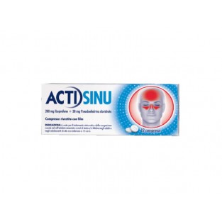 Actisinu 200mg Ibuprofene + 30 mg Pseudofedrina cloridrato - 12 Compresse