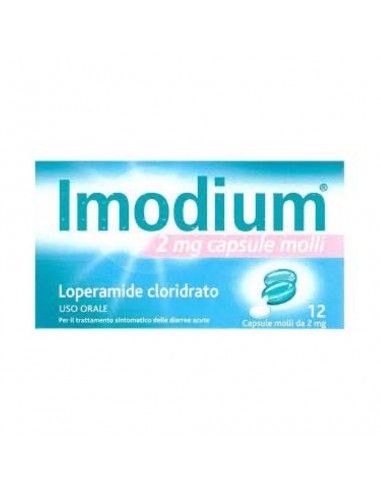 Imodium Antidiarroico 2 mg Lomerapide Cloridrato - 12 Capsule Molli