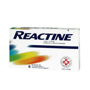 Reactine Antistaminico 5 mg + 120 mg - 6 Compresse
