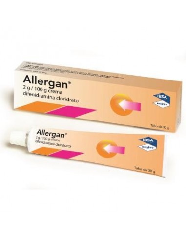 Allergan Crema Antistaminica Difenidramina Cloridrato - Tubo 30 g