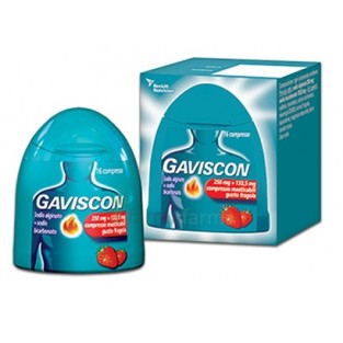 Gaviscon 250+133,5 mg/10 ml - 16 Compresse gusto Fragola