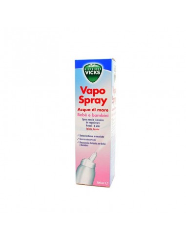 Vicks Vapo Spray Isotonico Bebè e Bambini  Acqua di Mare 100 ml