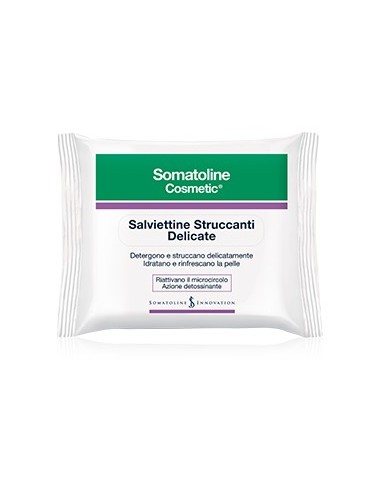 Salviettine Struccanti Delicate Somatoline Cosmetic - 20 Salviette