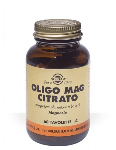 Oligo Mag Citrato Solgar - 60 tavolette